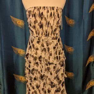 White House Black Market black and white print cocktail dress